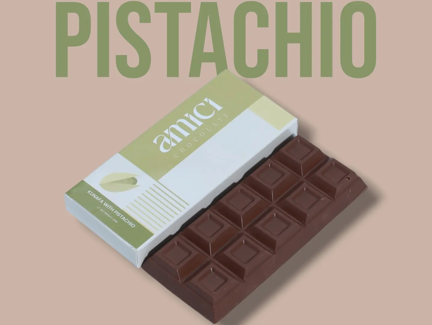 Large Chocolate Bar Kunafa And Pistachio