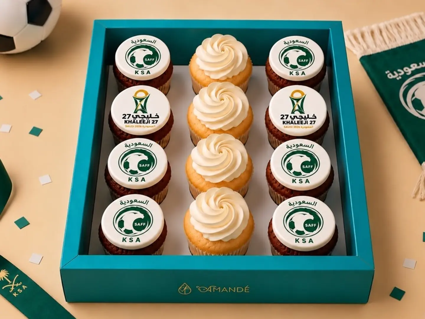 Saudi National Team Cupcakes Gulf Cup 12 Pcs