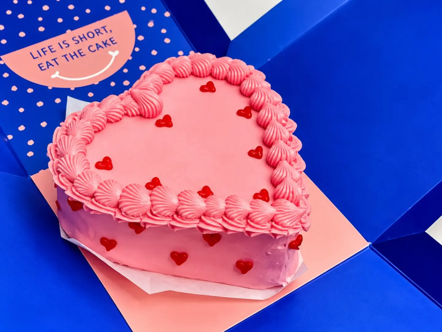 Pink Heart Cake