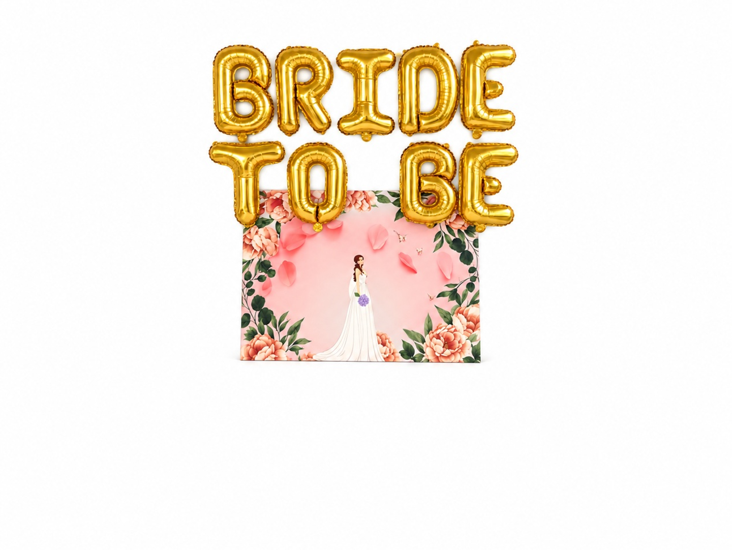 Two Gold Bachelorette Party Balloons