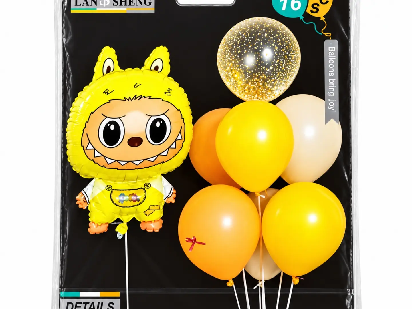 Yellow Labubu Balloon Set