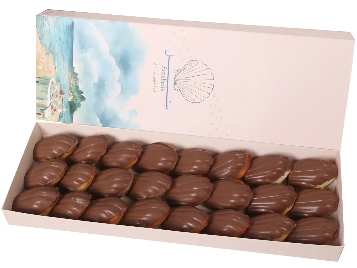 Madeleine Cake Filled With Berries And Coated In Milk Chocolate. - Small