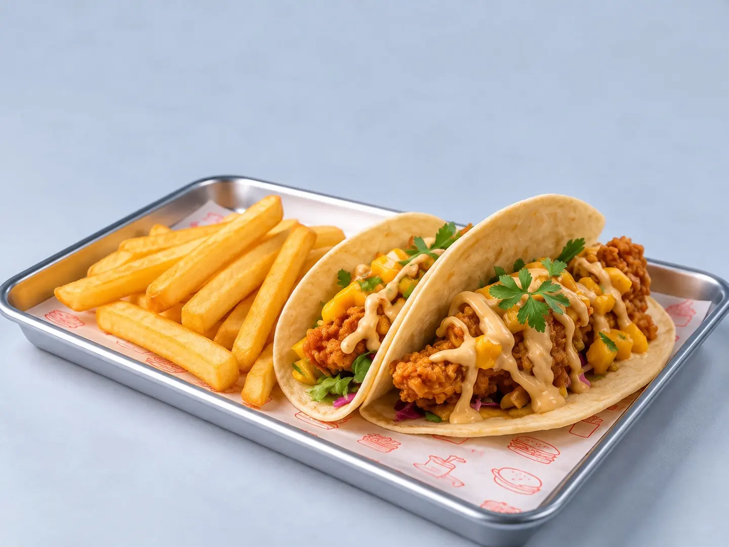 Mango Crispy Chicken Tacos Combo