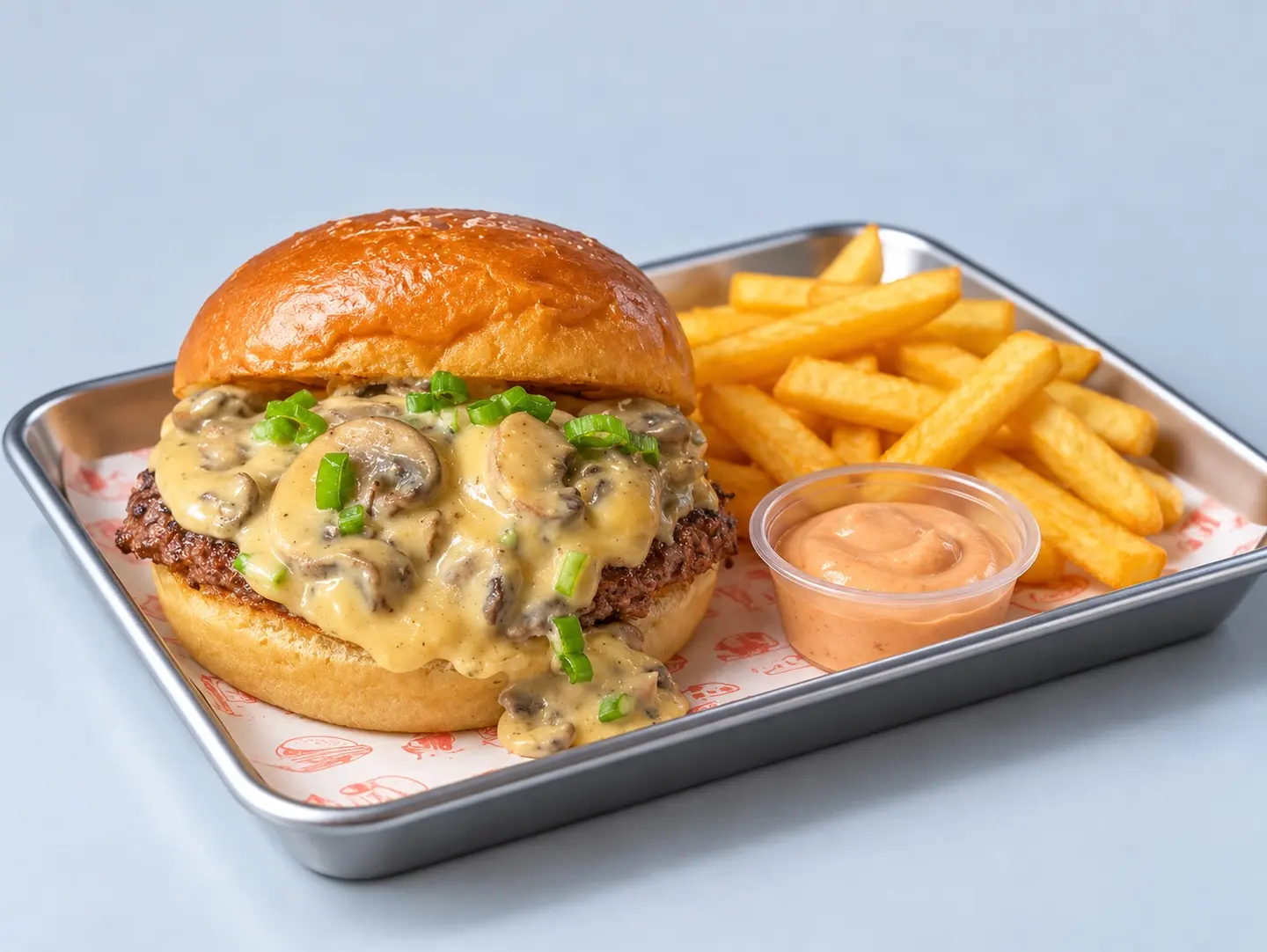 Mushroom Smash Burger Combo