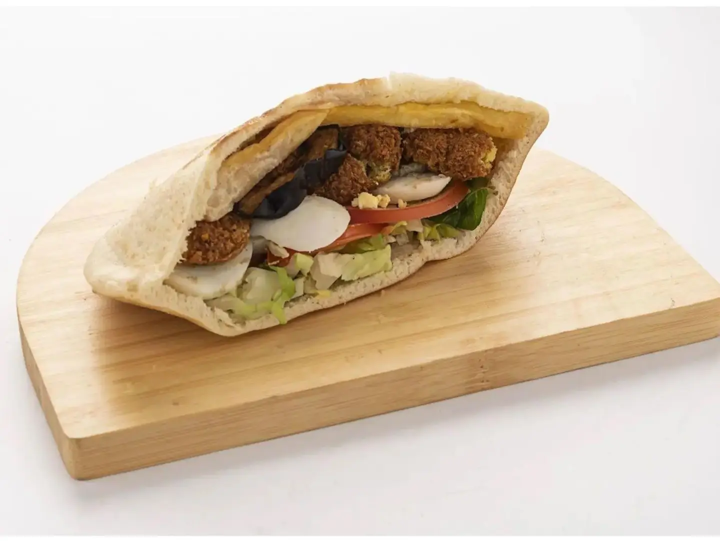 Felafel Sandwich, Potatoes, Boiled Eggs