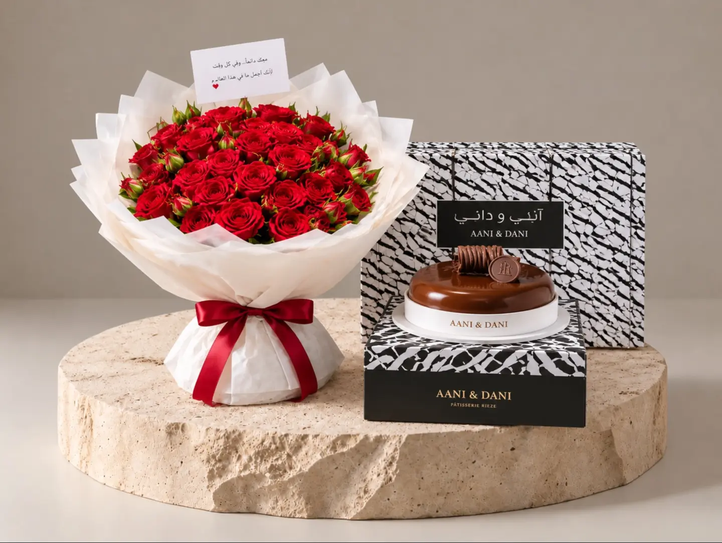 A Bouquet Of Roses And A Cake For Me And Dani 7