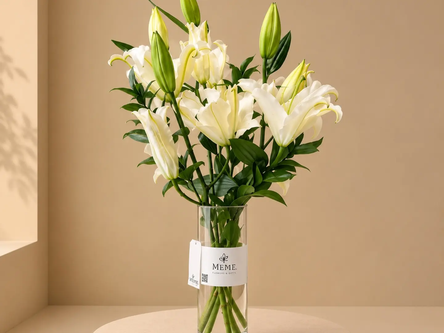 White Casablanca Vase