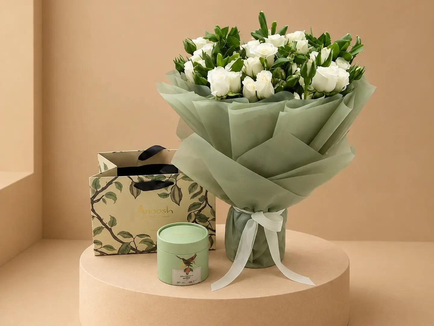 Mini Flower Bouquet With Anoush Chocolate.