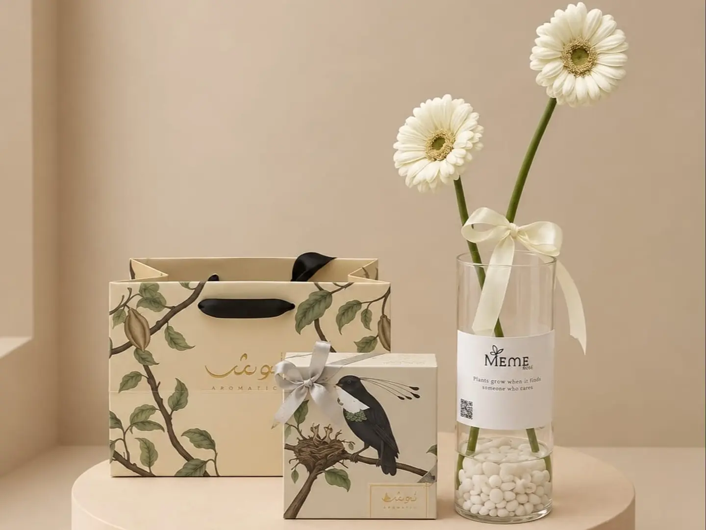 Gerbera Vase With Chocolate