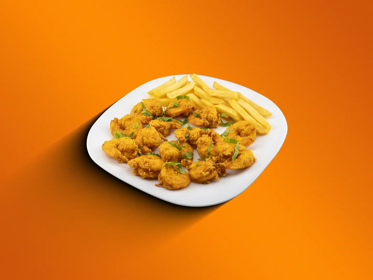 Jumbo Fried Shrimp Plate - Medium