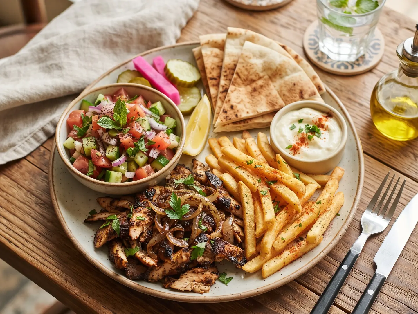 شاورما صحن صغير