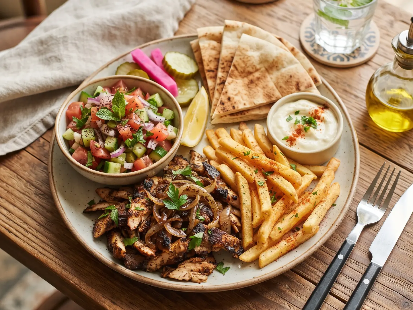 شاورما صحن وسط