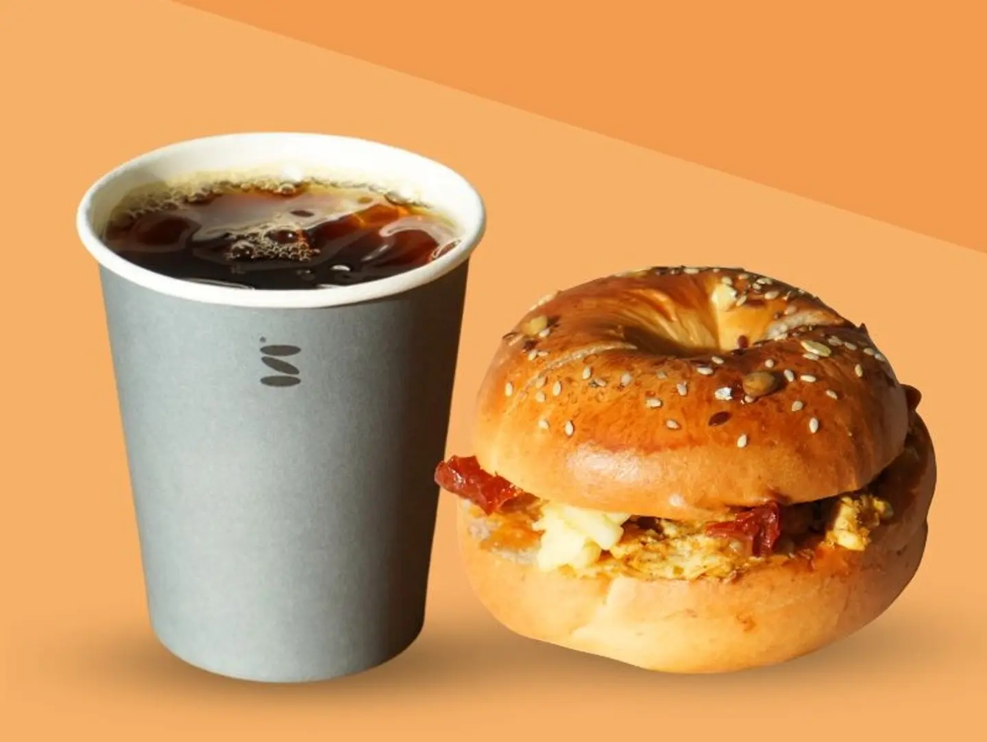 Chicken Sandwich With Todays Coffee Is Brazalian Large Hot