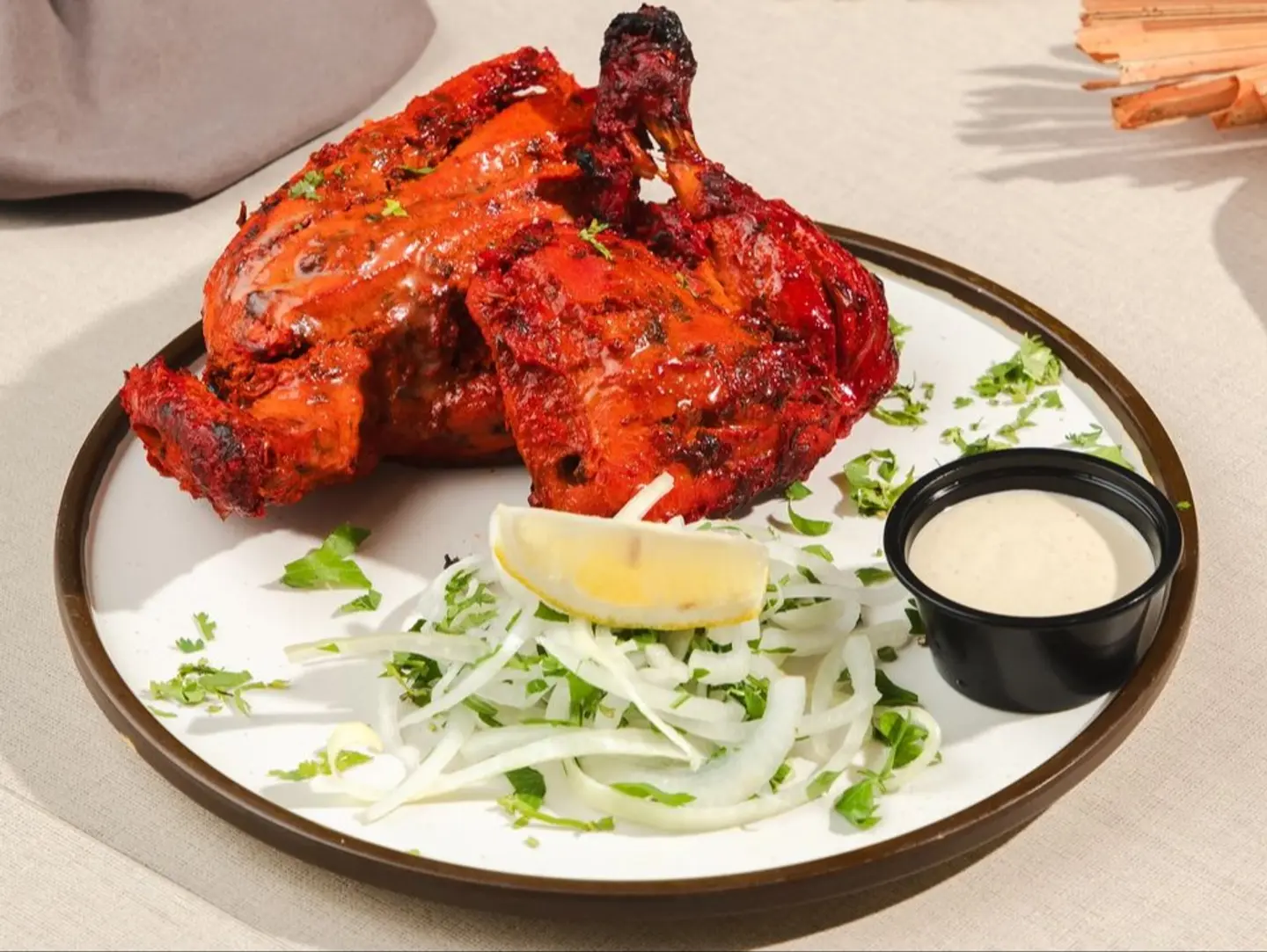 نصف دجاجة تندوري