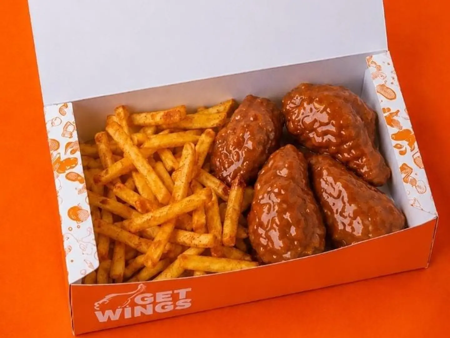 4 Piece Bbq Wings Box