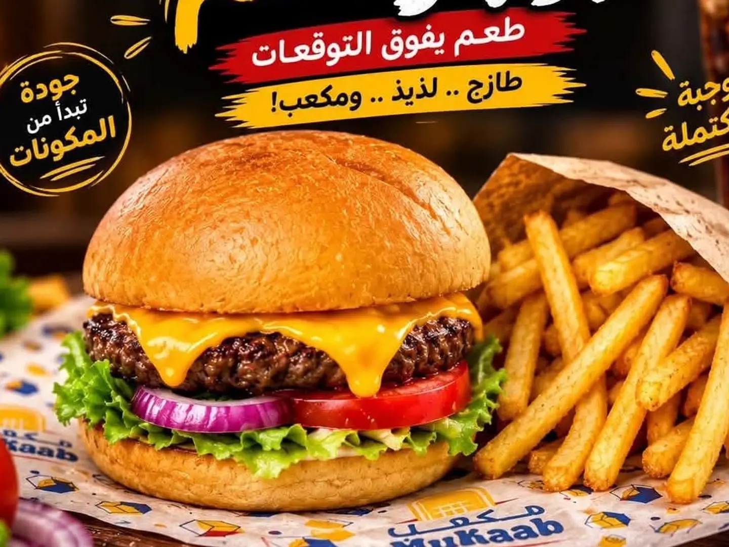 ساندويتش برجر لحم