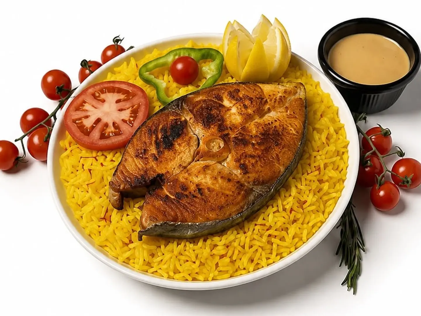 Kingfish With Yellow Rice - Yellow Rice