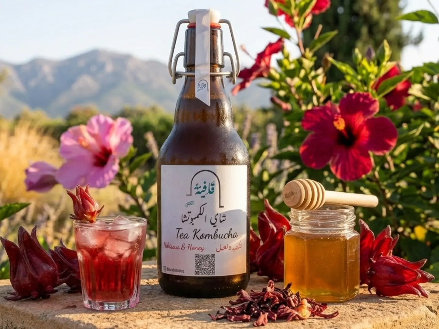 Hibiscus And Honey Kombucha