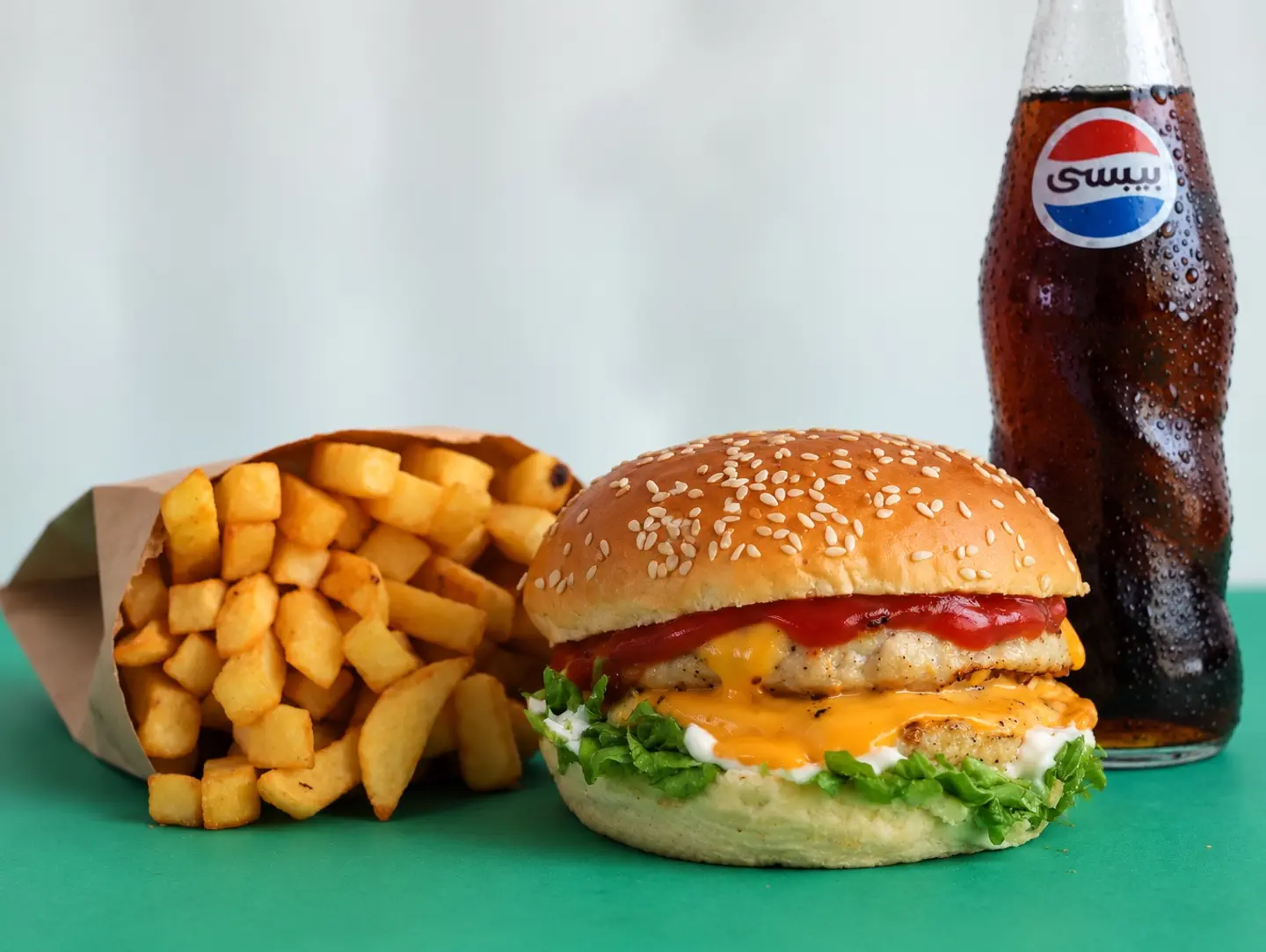 Double Chicken Burger Meal