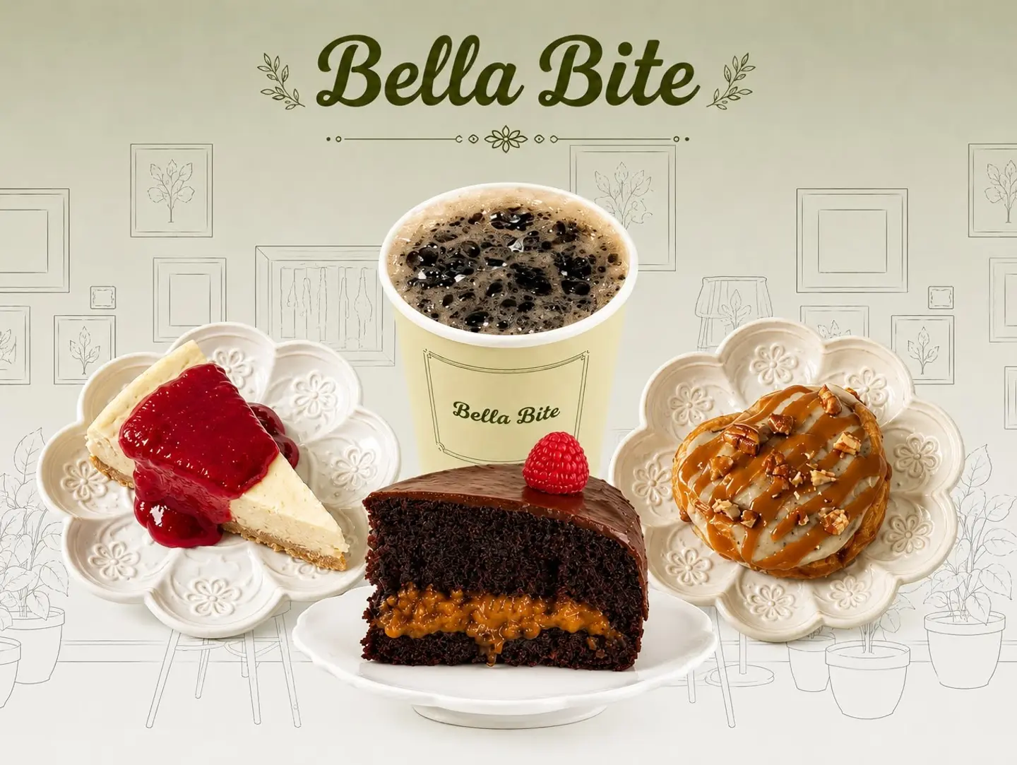 Coffee And A Dessert Of Your Choice.