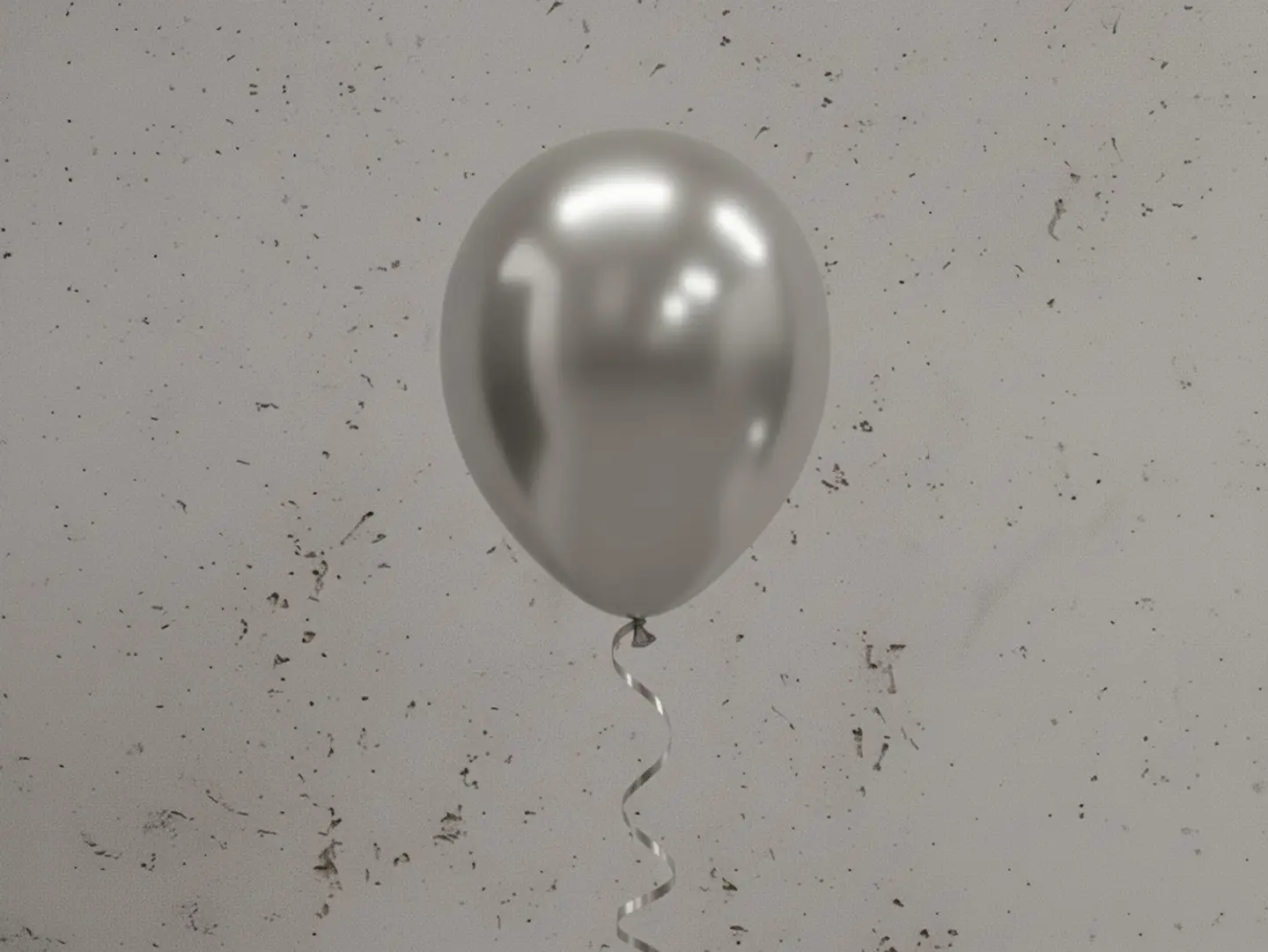 Silver Helium Balloon