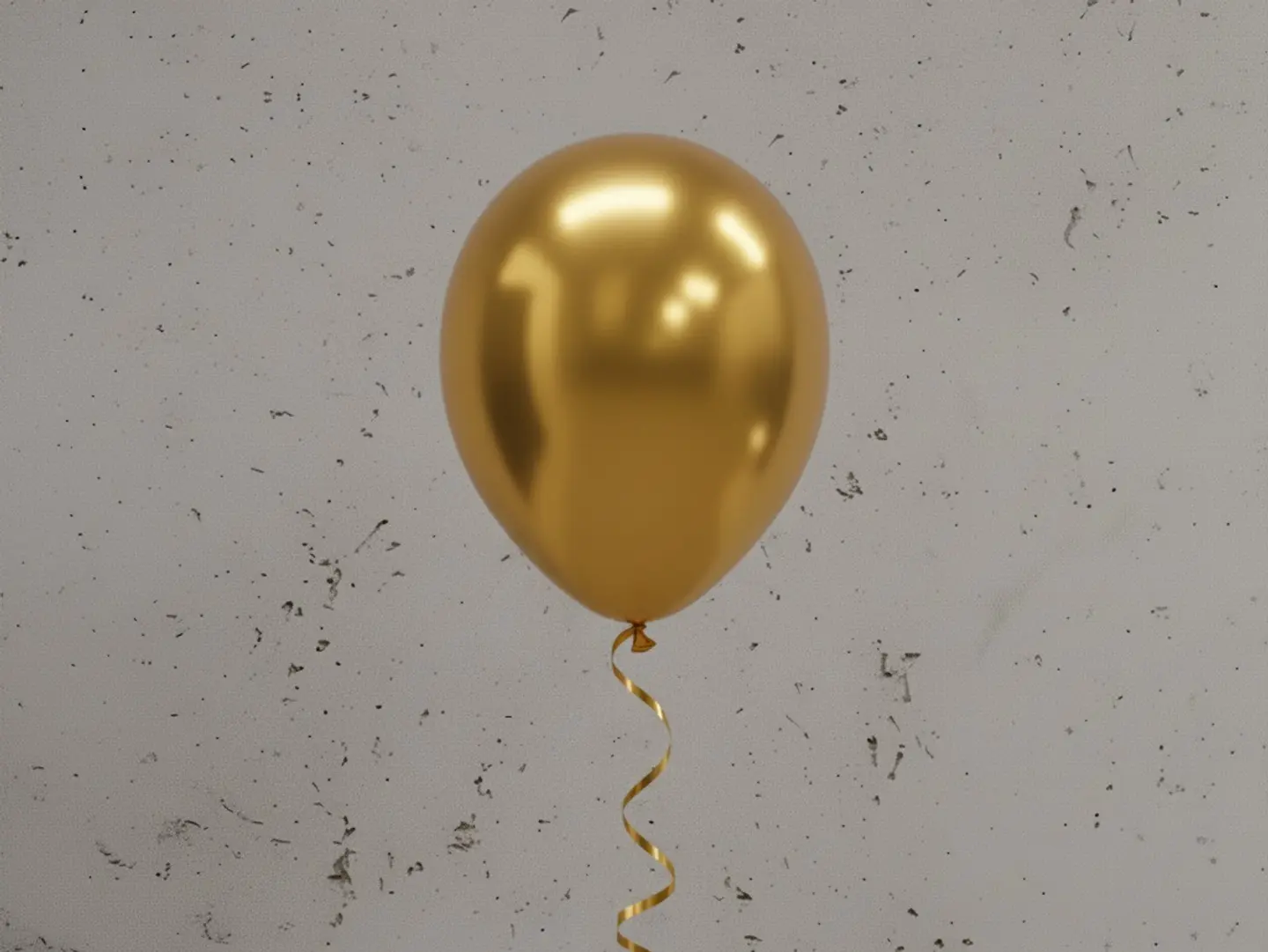 Golden Helium Balloon