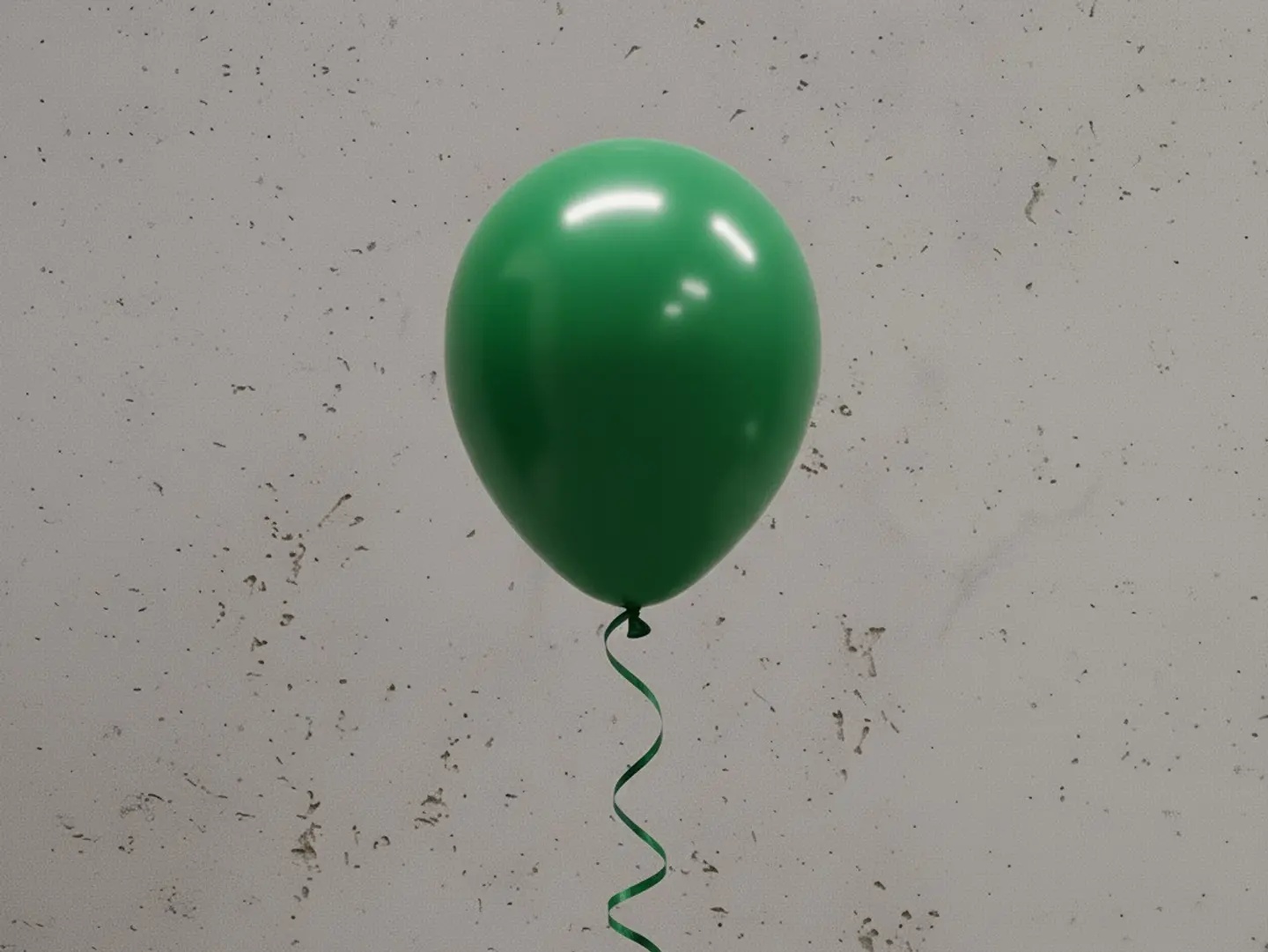 Green Helium Balloon
