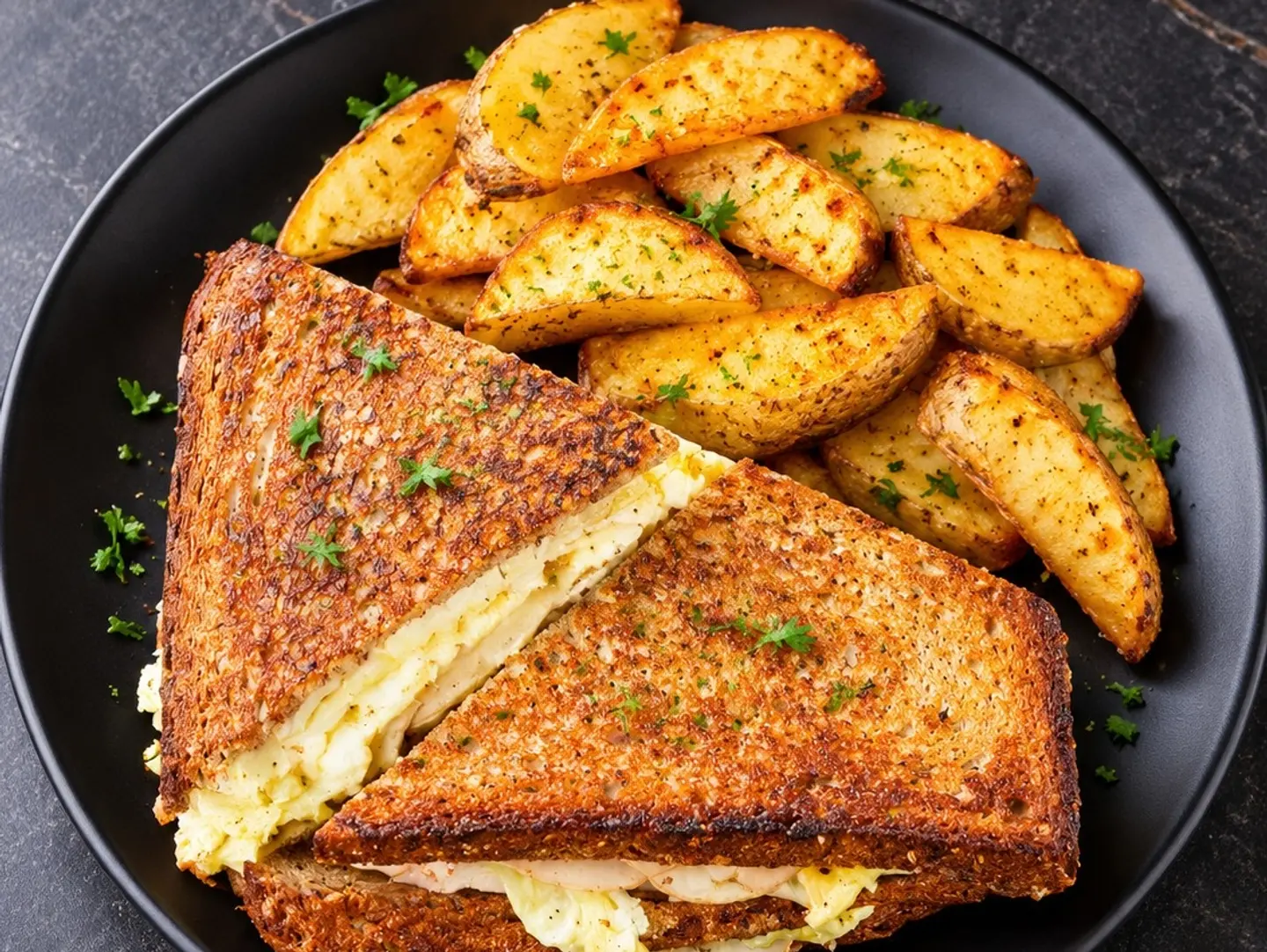 Turkey Omelet Toast