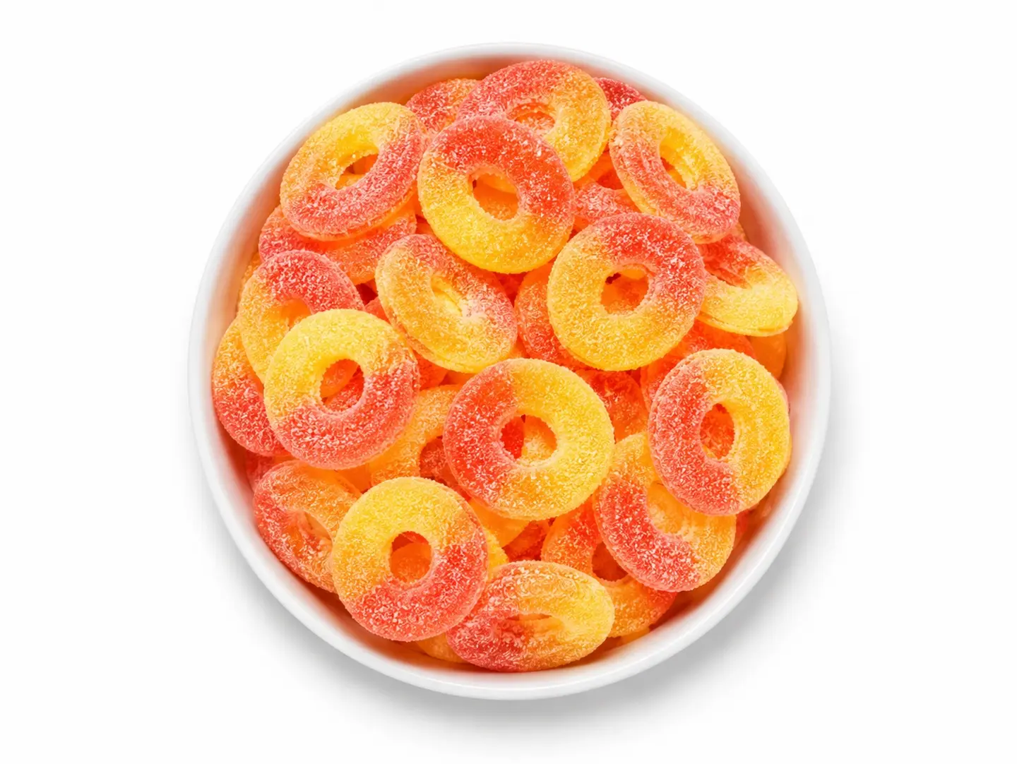 Spanish Peach Gummy Rings 250g