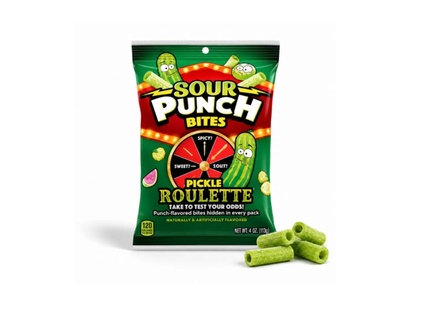 Sour Punch Bites Pickle Roulette 113g