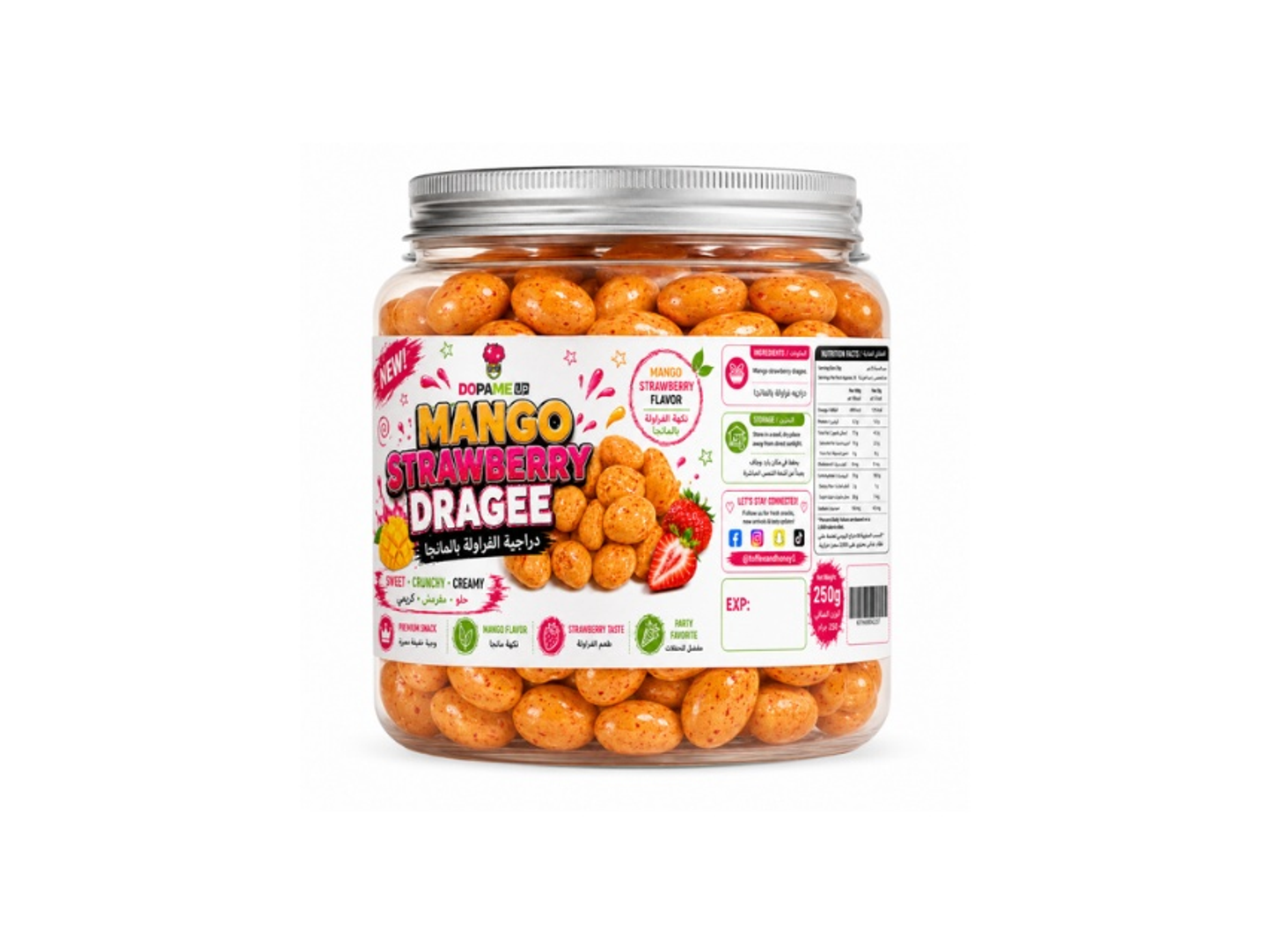Mango Strawberry White Chocolate Dragée