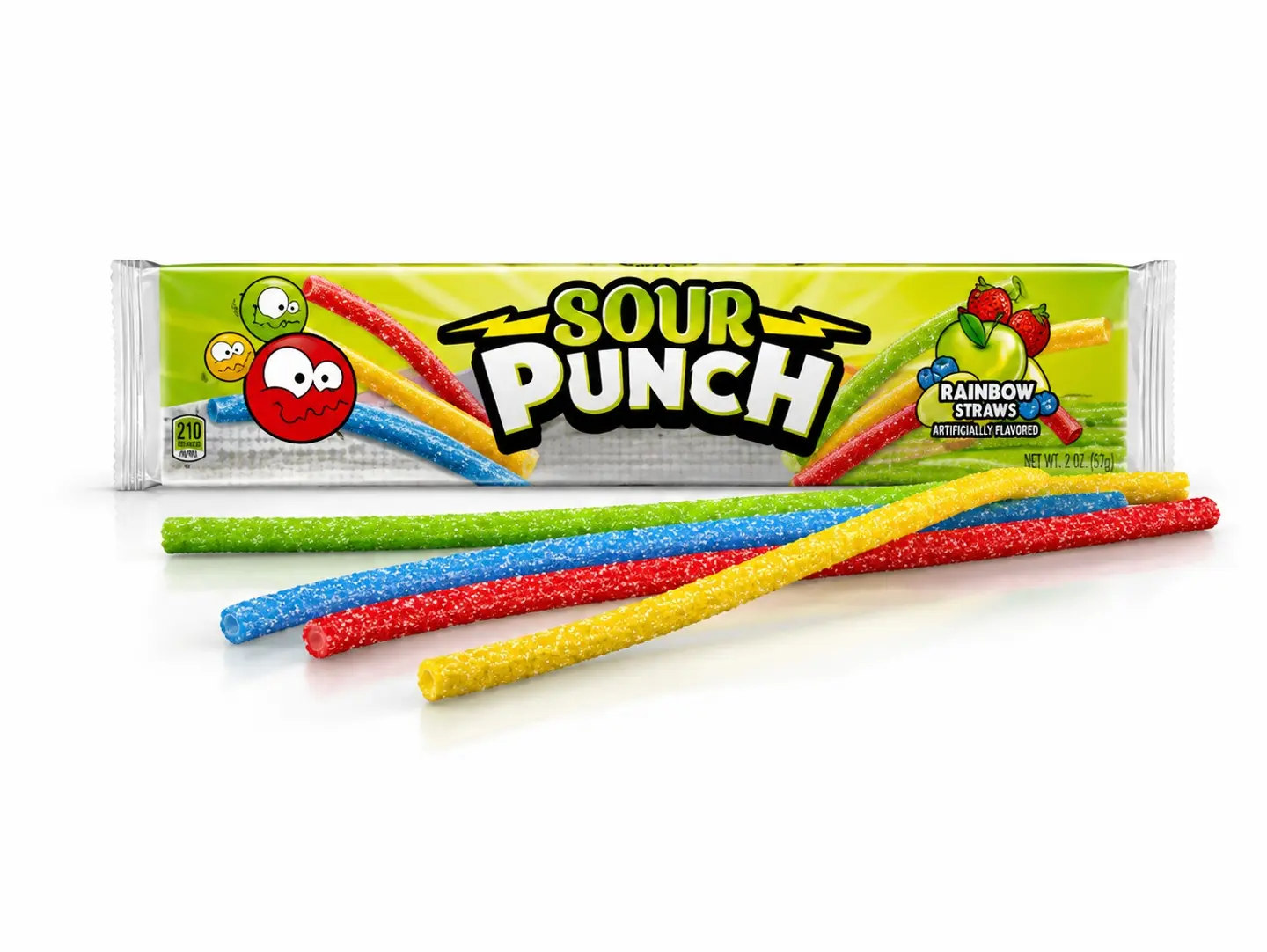 Sour Punch Rainbow Straws 57g