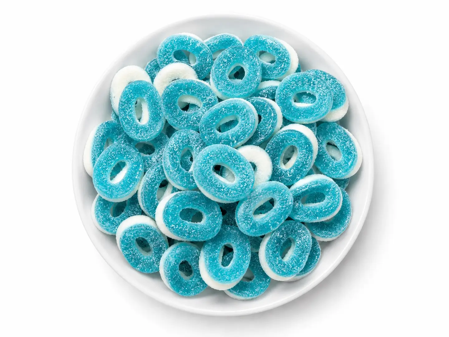 Blue Raspberry Sour Gummy Rings 250g