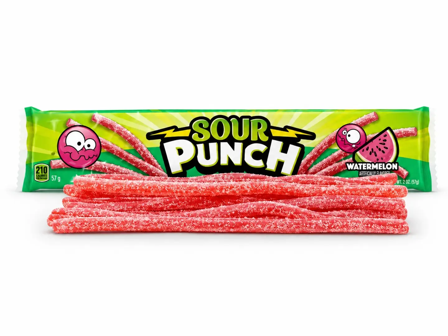 Sour Punch Watermelon Straws 57g