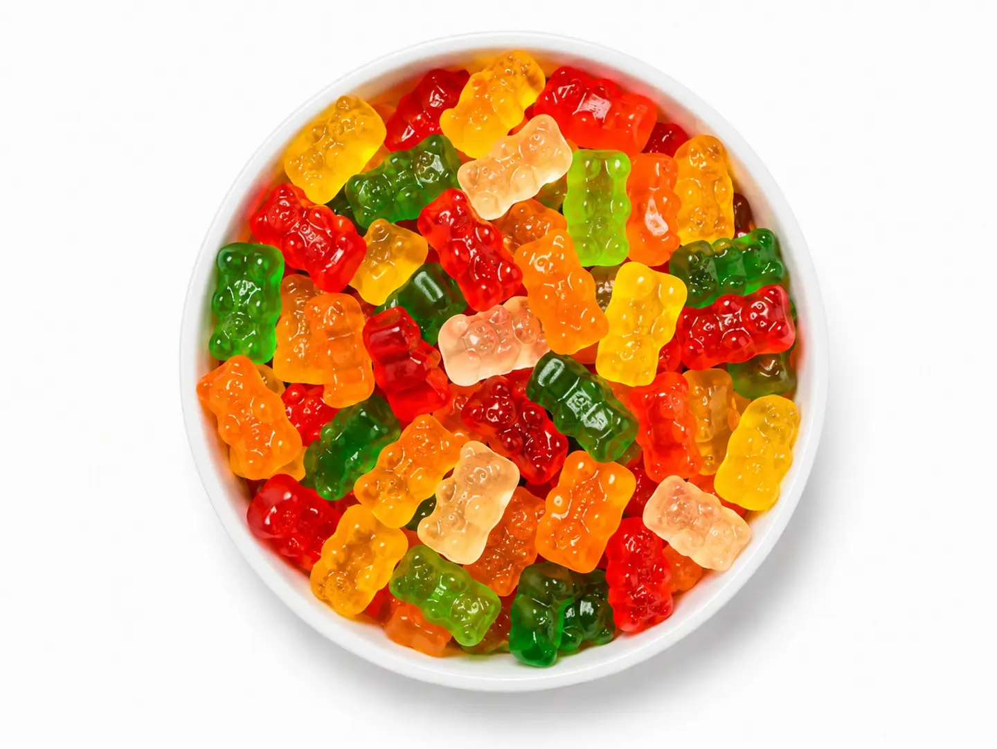 Translucent Fruit Flavored Gummy Bears