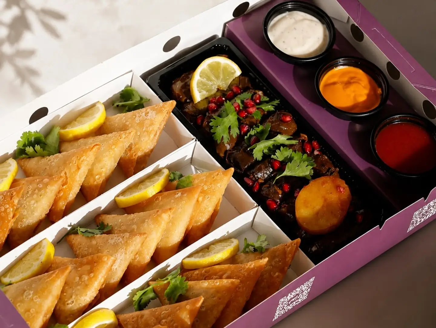 Samosa And Grape Leaf Box