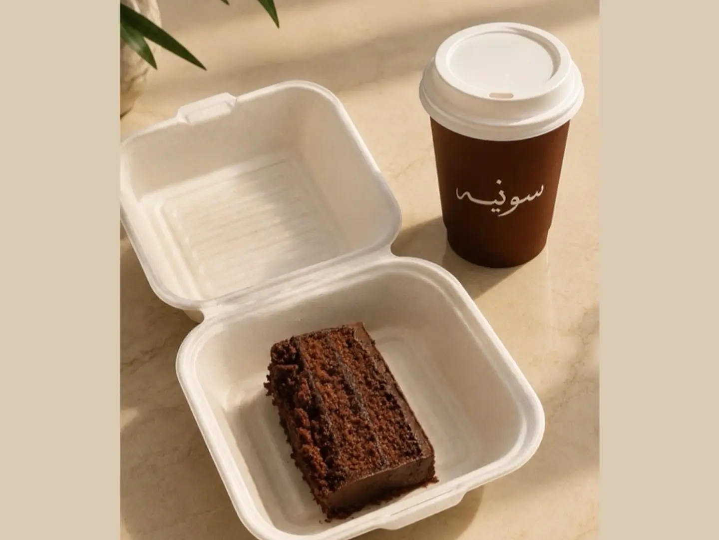 Coffee & Cake Slice - With Hot Coffee