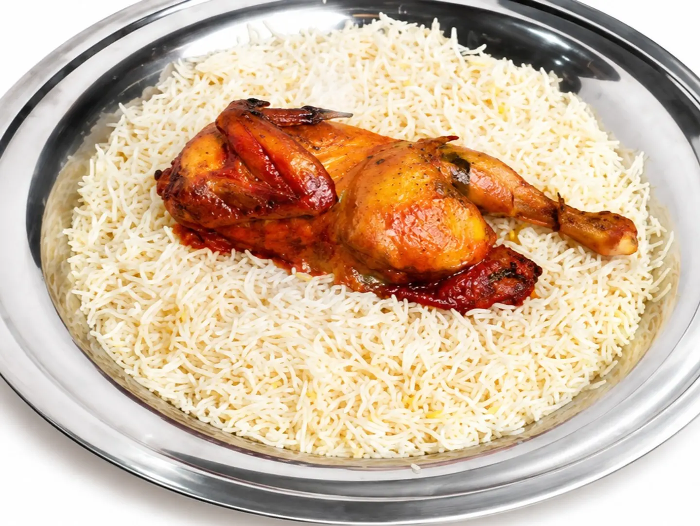 Half Chicken Mandi With White Rice