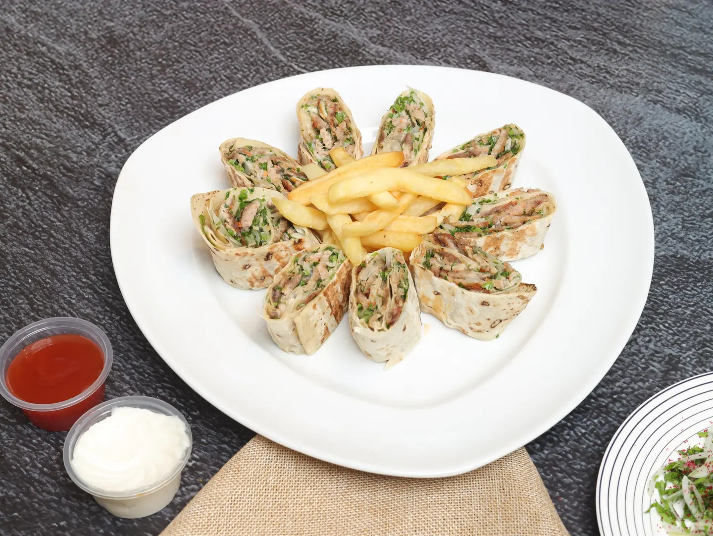 Arabic Chicken Shawarma With Cheese