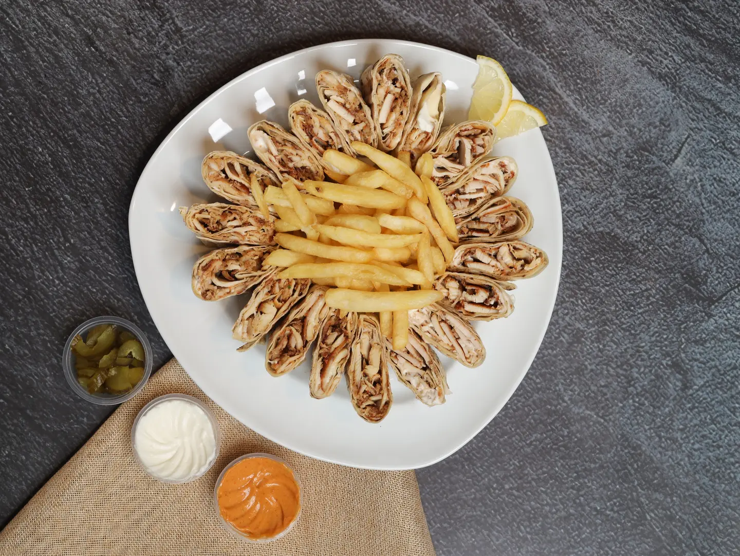 Doubel Arabic Chicken Shawarma With Cheese