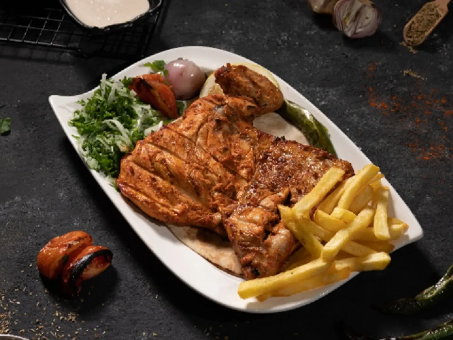 Half Grilled Chicken