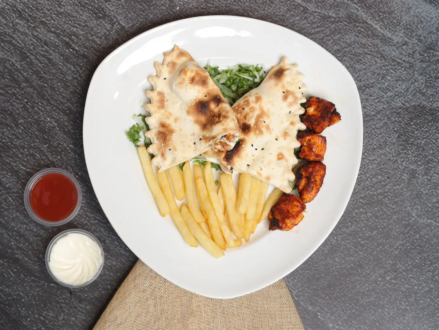 Shish Tawook Pie With Labneh