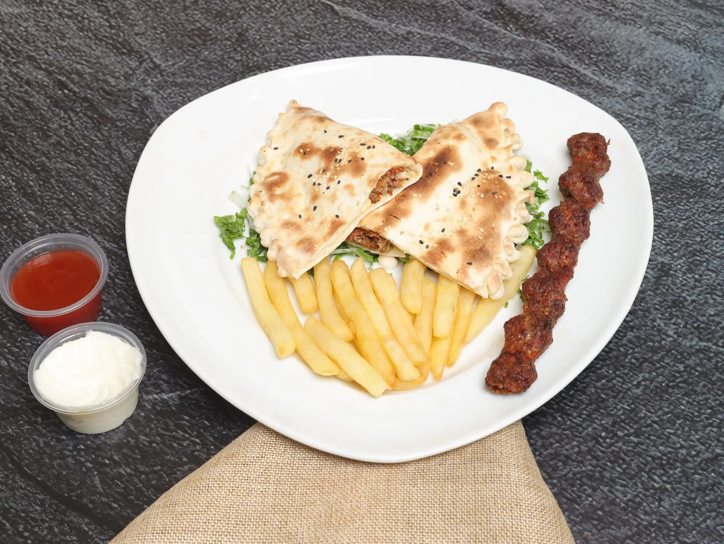 Meat Awsal With Labneh