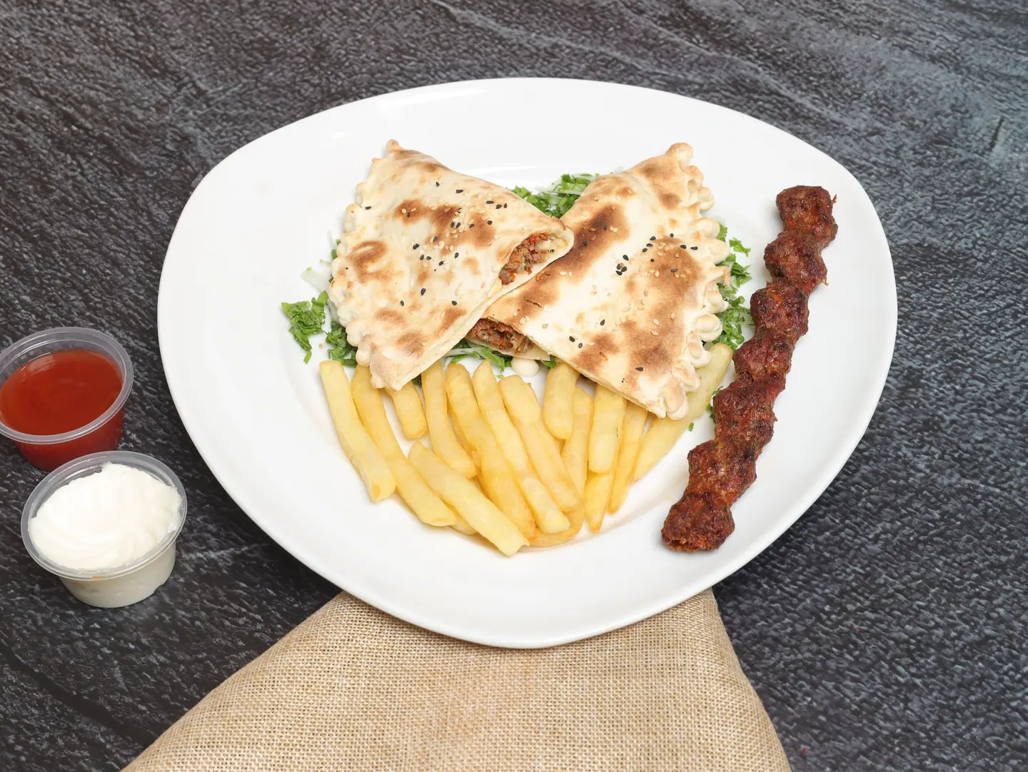 Meat Awsal With Labneh