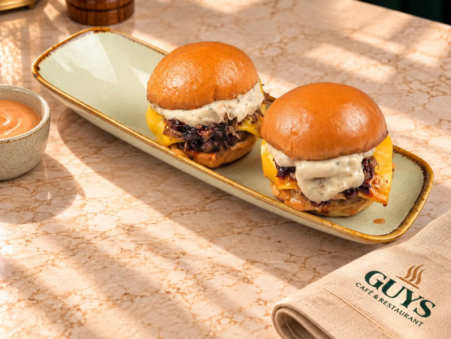 Mini Slider Burger Cherry Sauce