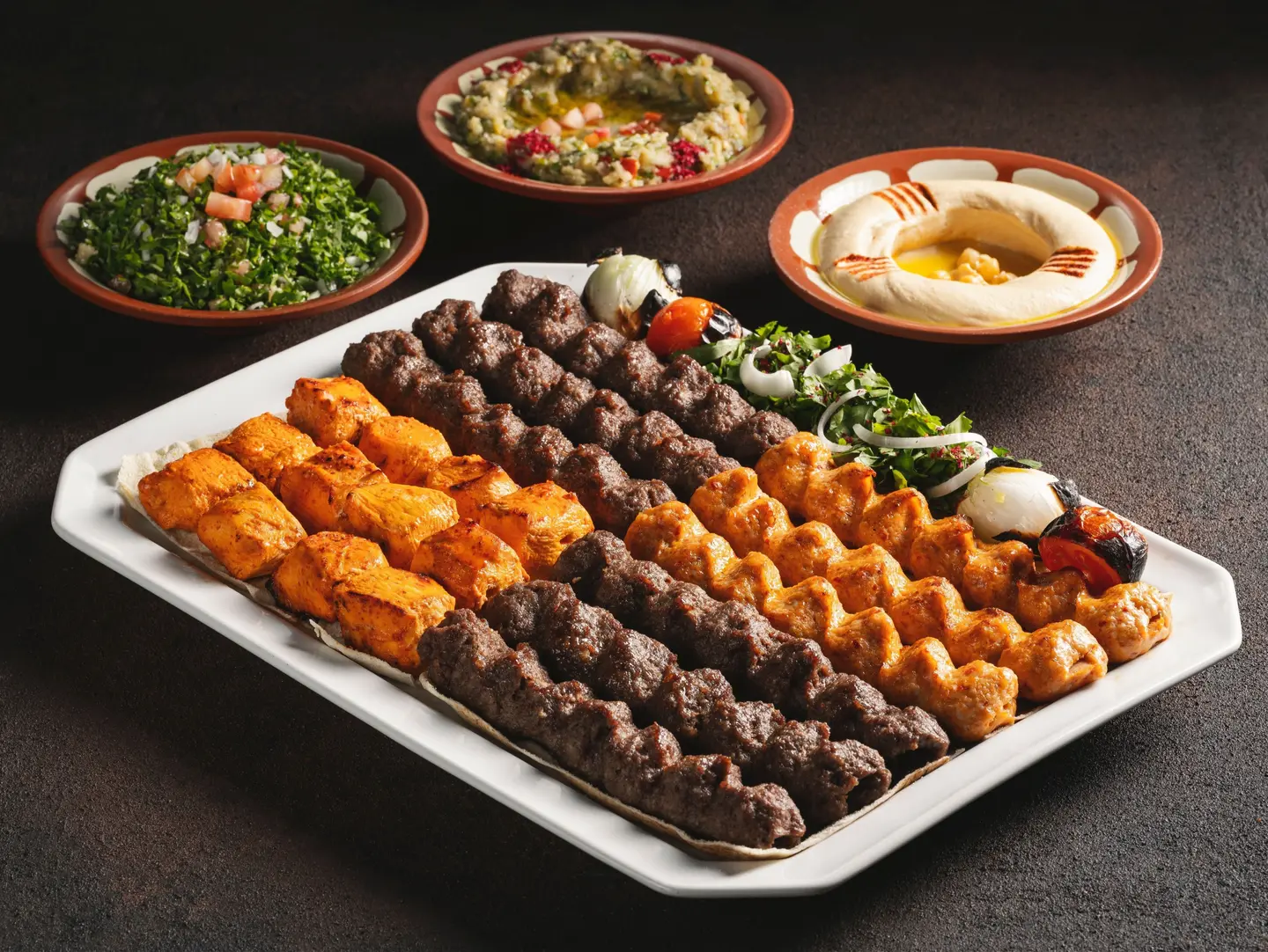 Platter For 4   Mixed Kabab