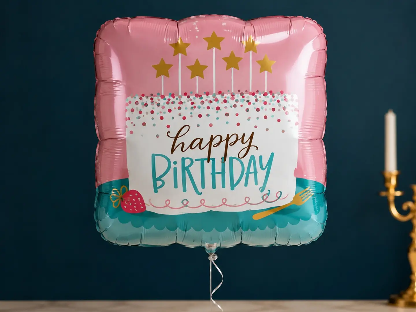 Pink Happy Birthday Balloon