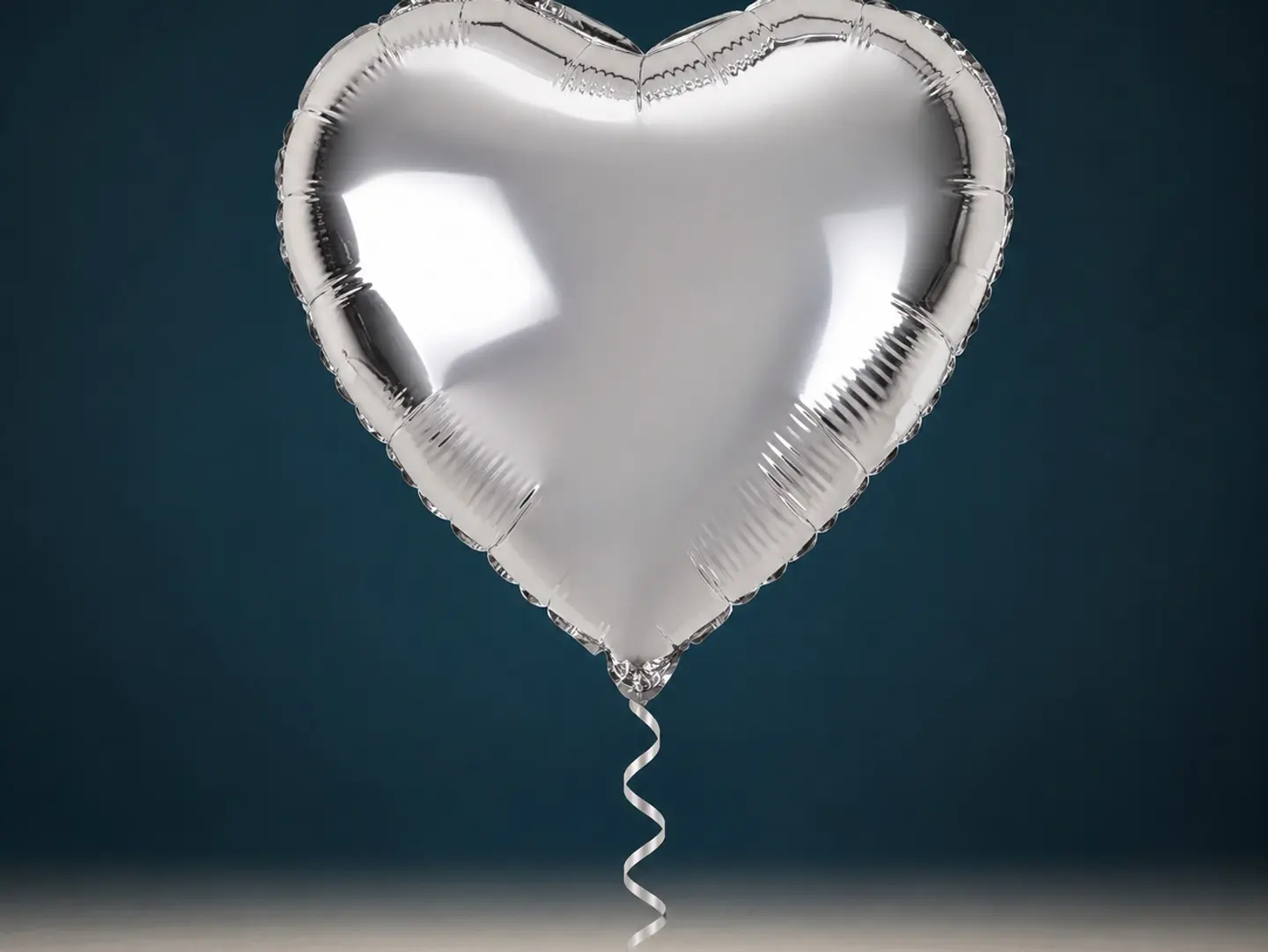 Silver Heart Balloon