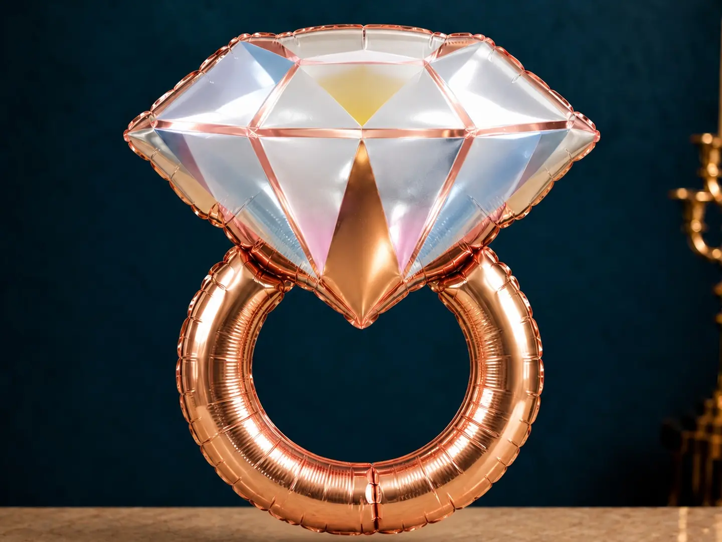 Colorful Wedding Or Engagement Ring Balloon