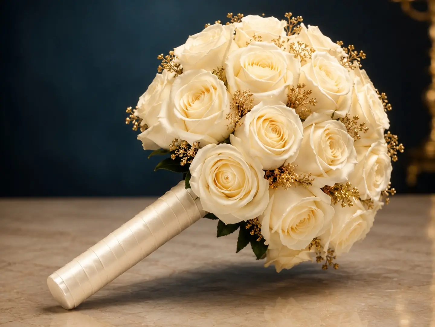 Golden Rose Bridal Bouquet